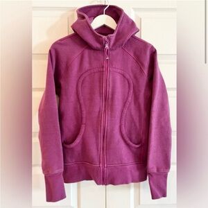 Lululemon Raspberry Scuba Full Zip Hoodie Women’s SZ 10